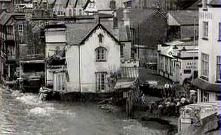 Damaged Buildings in Lynmouth